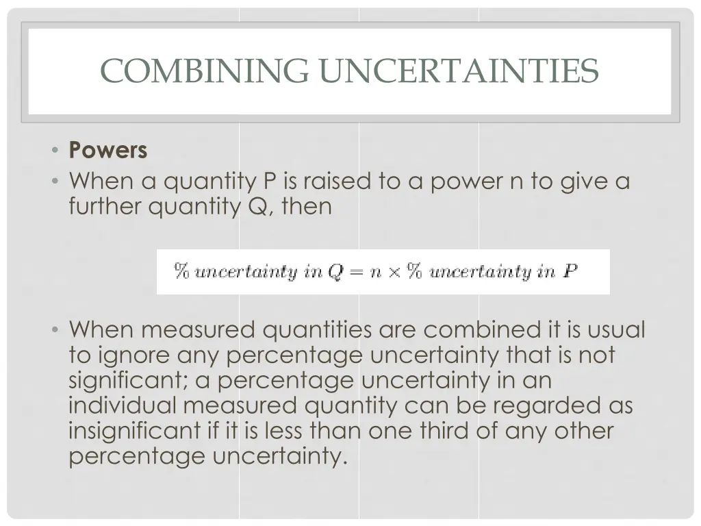 combining uncertainties 2