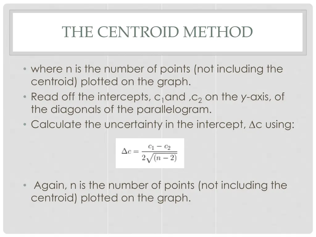 the centroid method 2