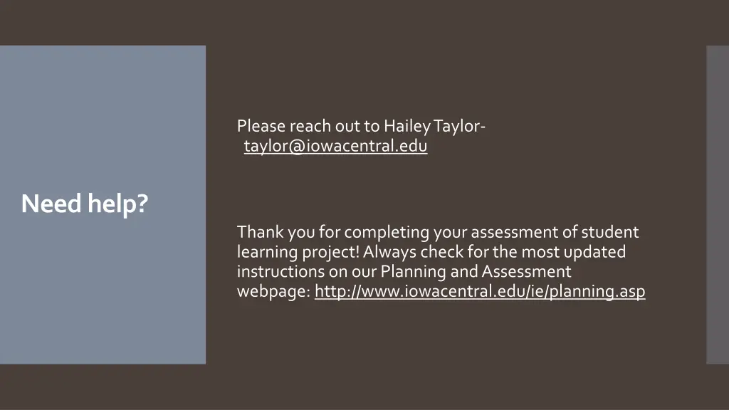 please reach out to hailey taylor