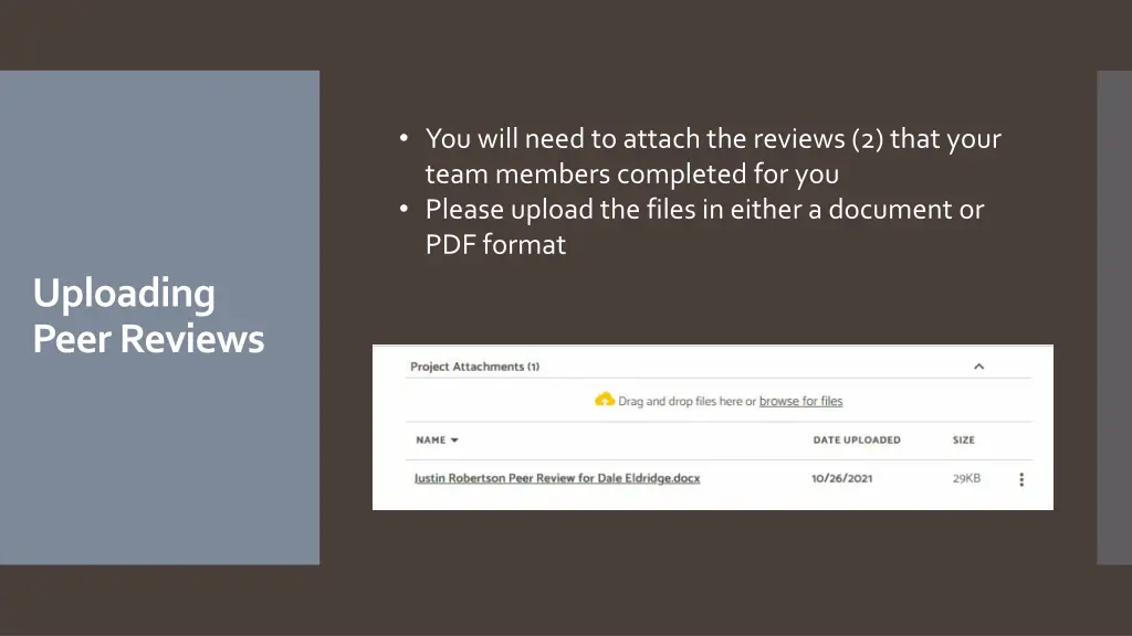 you will need to attach the reviews 2 that your