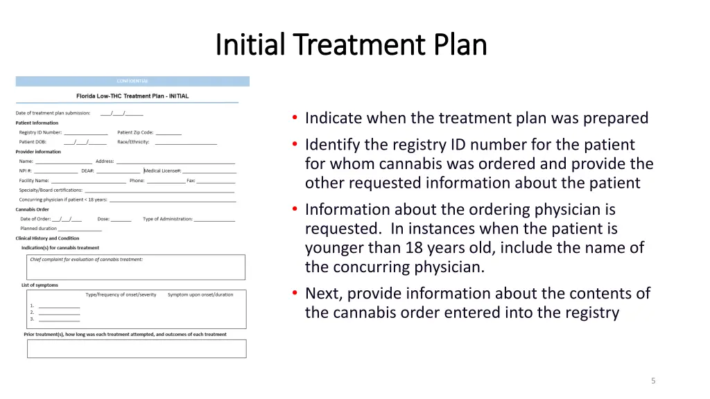 initial treatment plan initial treatment plan