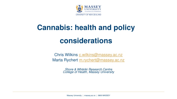 cannabis health and policy