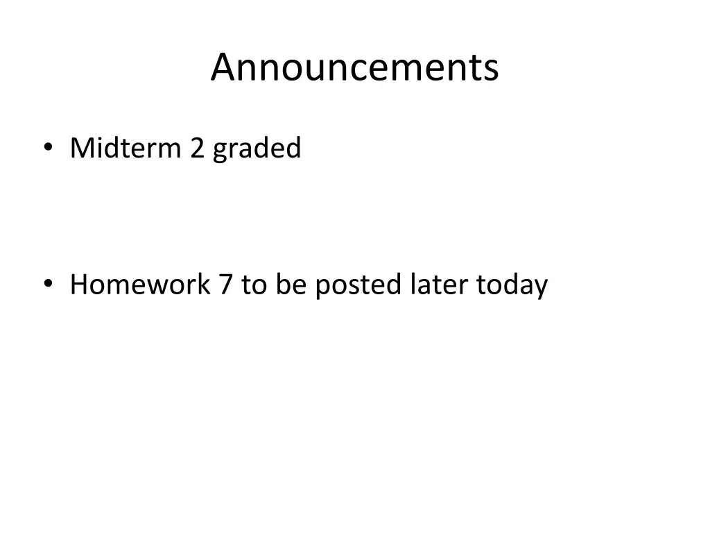 announcements