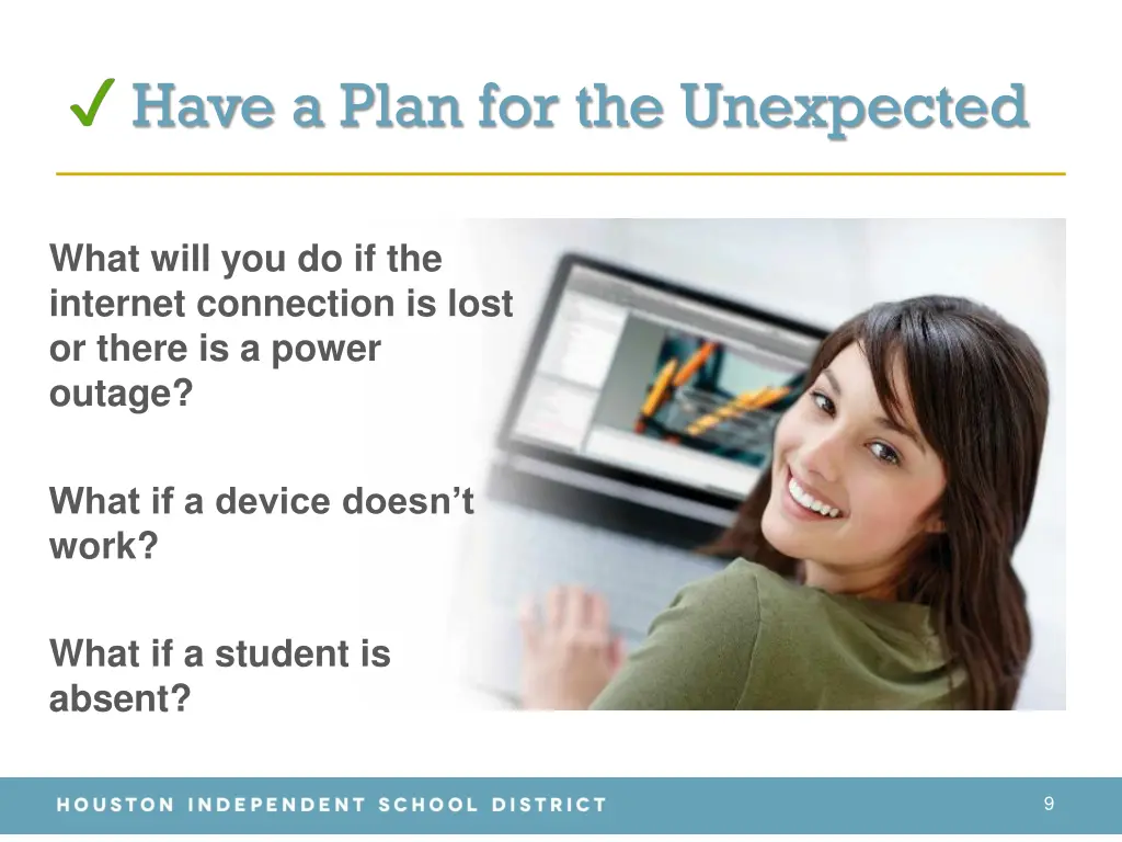 have a plan for the unexpected