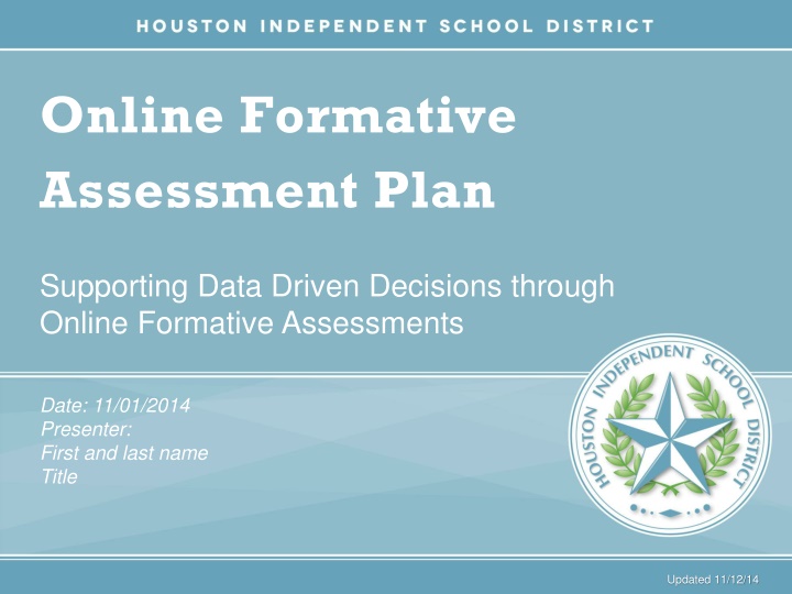 online formative assessment plan
