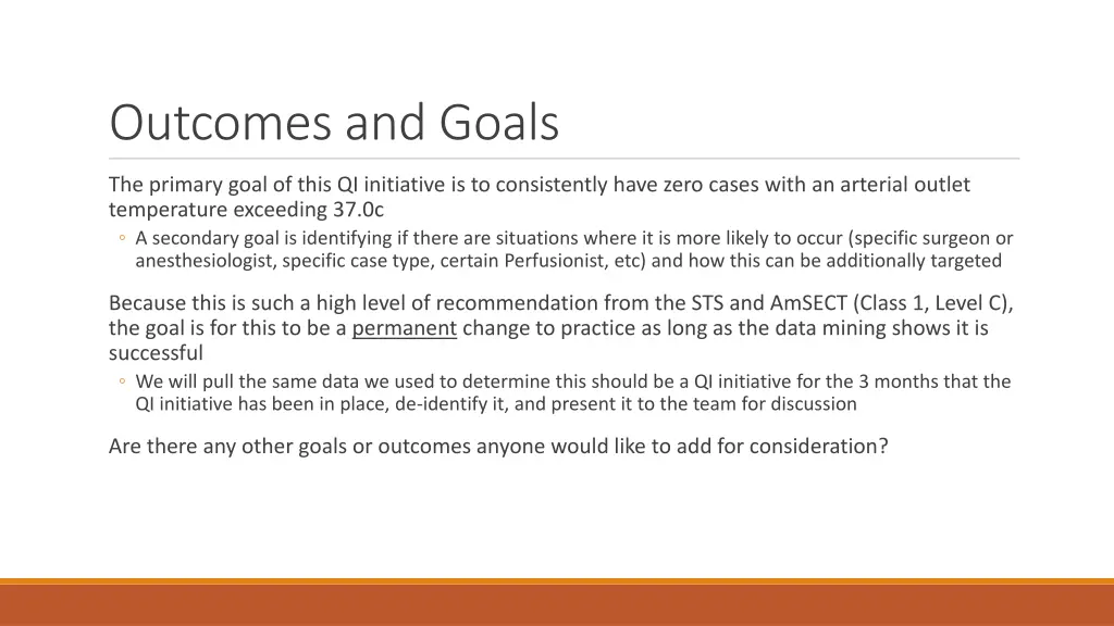 outcomes and goals 1