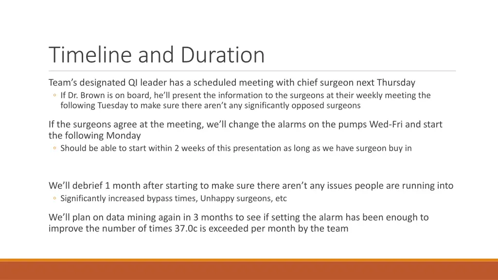 timeline and duration 1