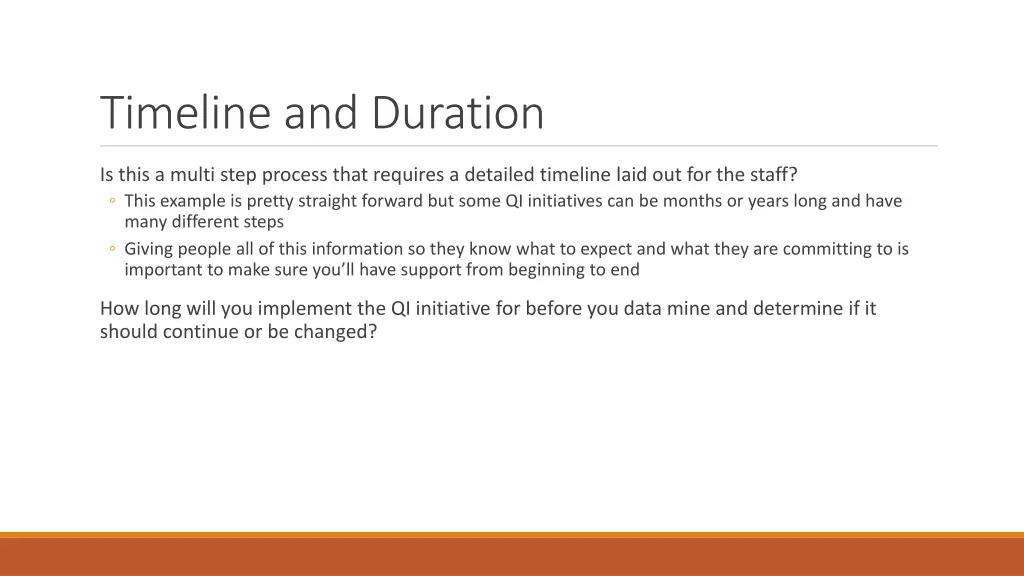 timeline and duration