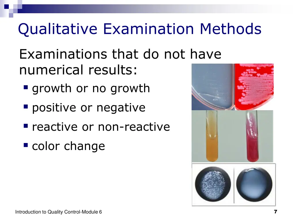 qualitative examination methods