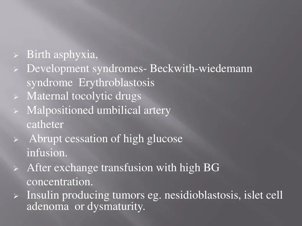 birth asphyxia development syndromes beckwith