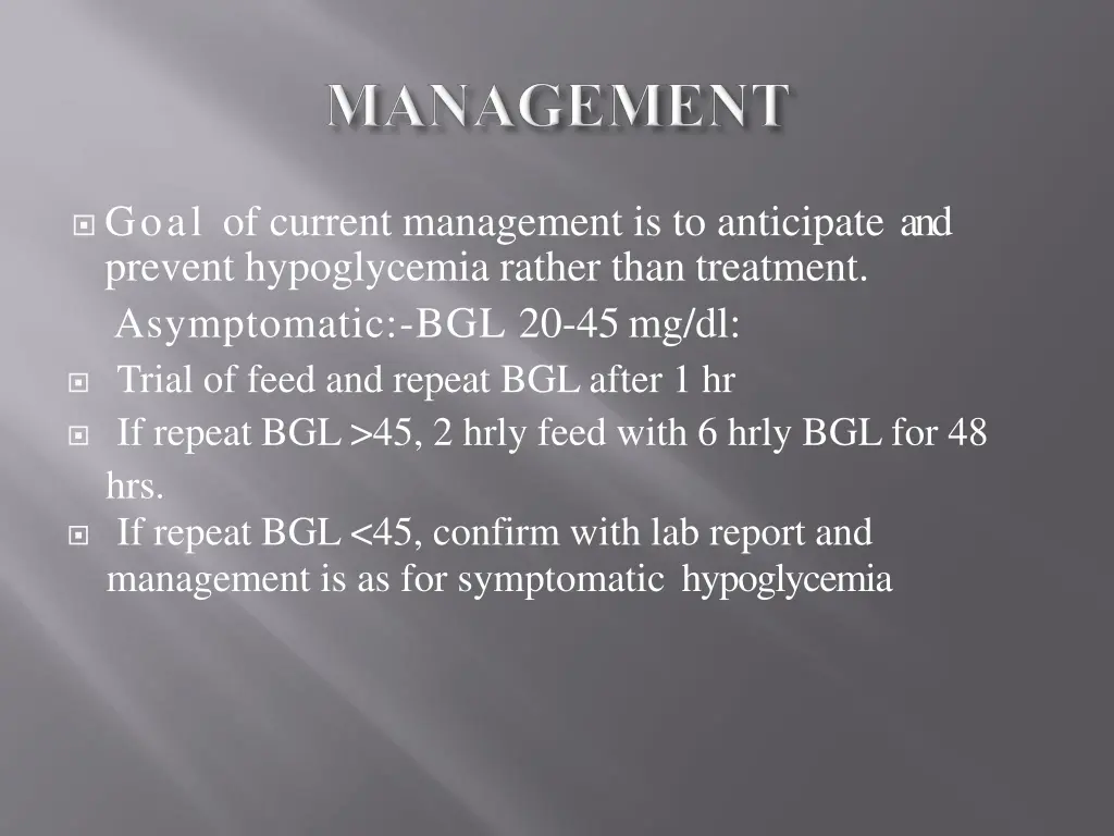 goal of current management is to anticipate