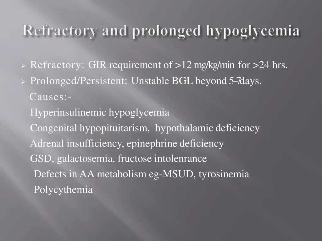 refractory gir requirement of 12mg