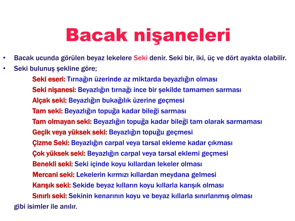 bacak ni aneleri