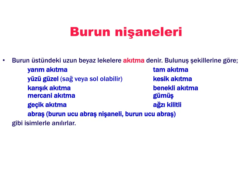burun ni aneleri