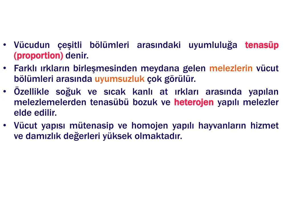 v cudun e itli b l mleri aras ndaki uyumlulu
