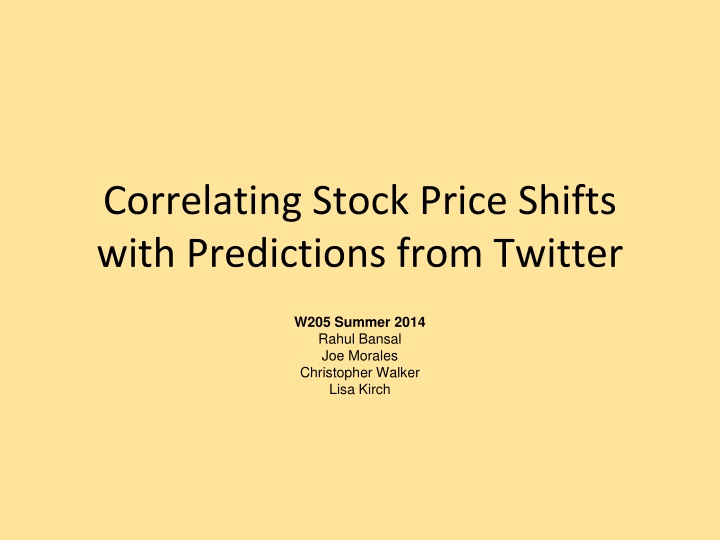correlating stock price shifts with predictions