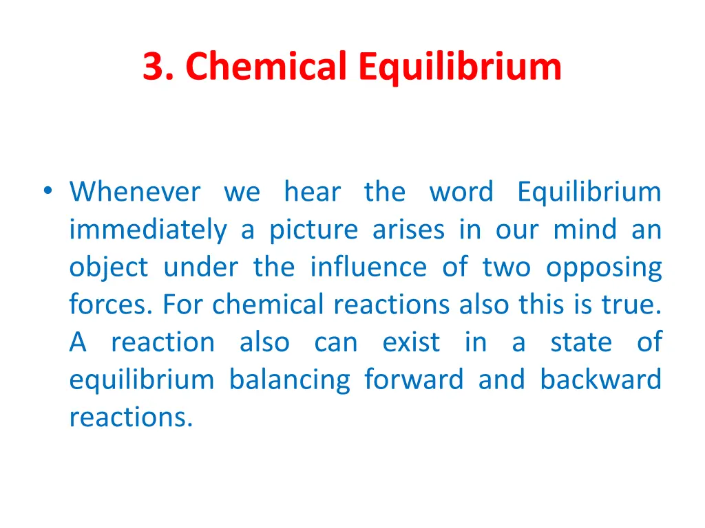 3 chemical equilibrium