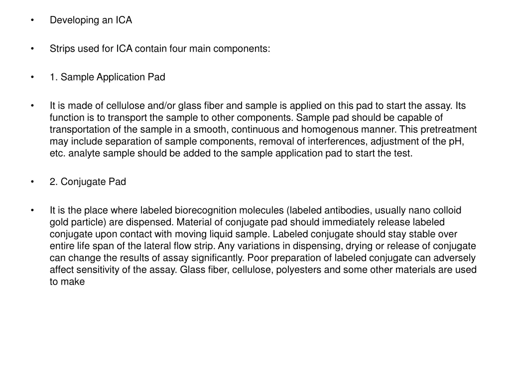 developing an ica
