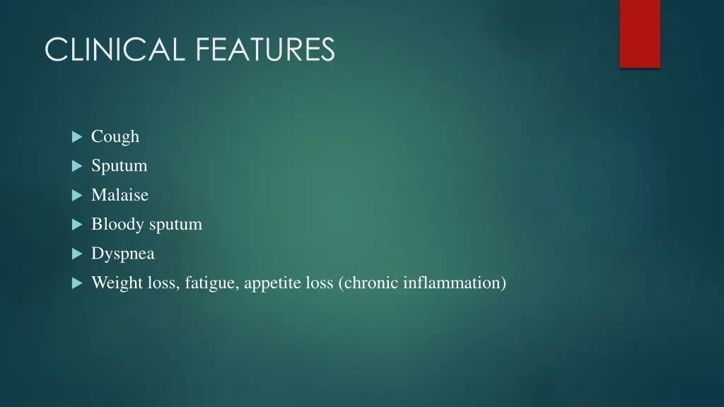 clinical features