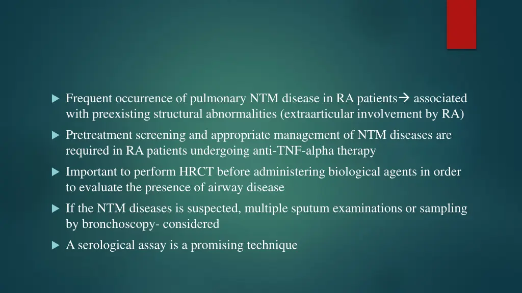 frequent occurrence of pulmonary ntm disease