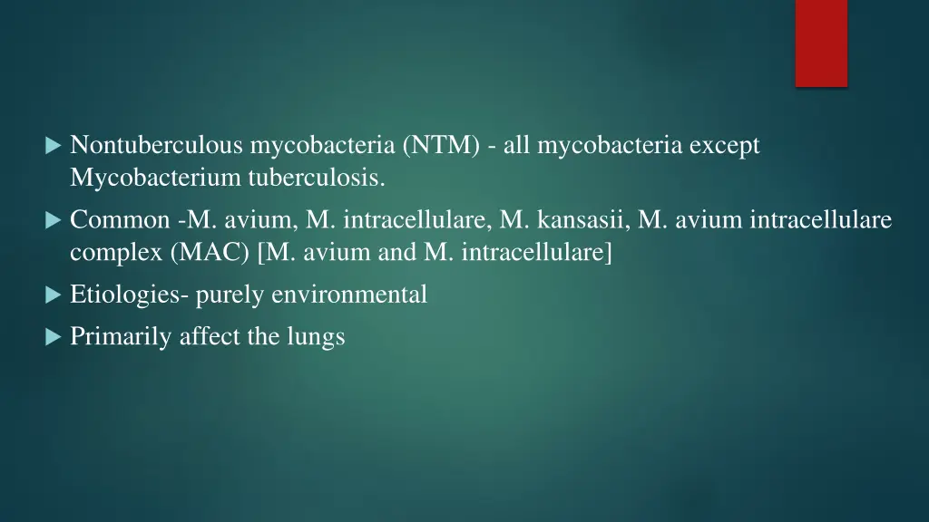 nontuberculous mycobacteria ntm all mycobacteria