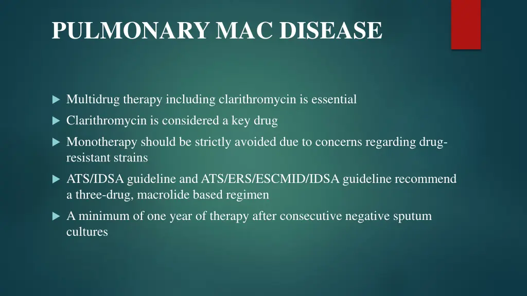 pulmonary mac disease