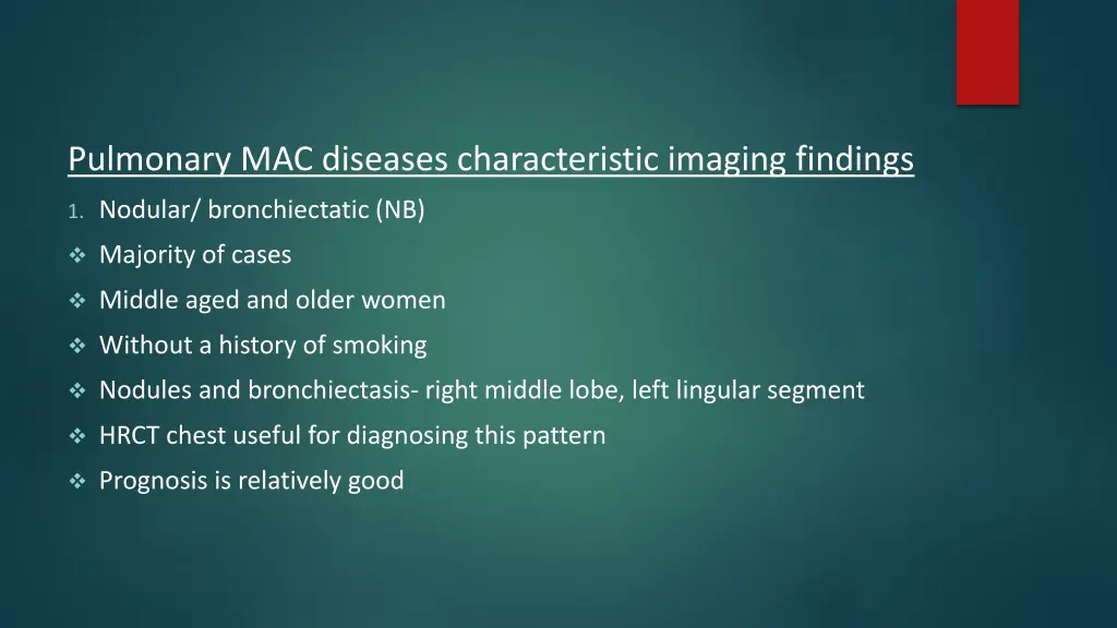 pulmonary mac diseases characteristic imaging