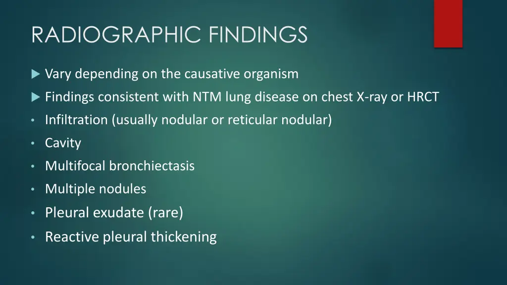 radiographic findings