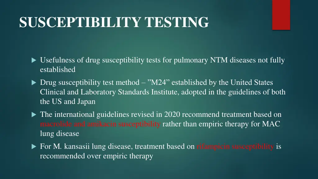 susceptibility testing