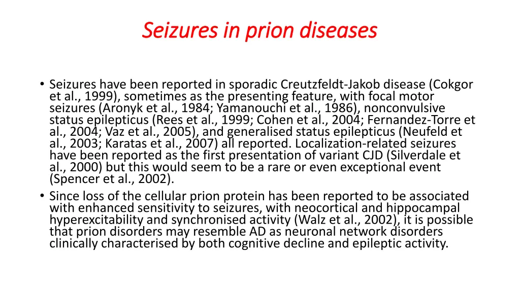 seizures seizures in