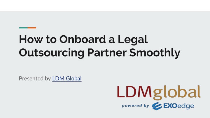 how to onboard a legal outsourcing partner