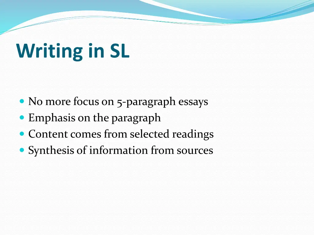 writing in sl