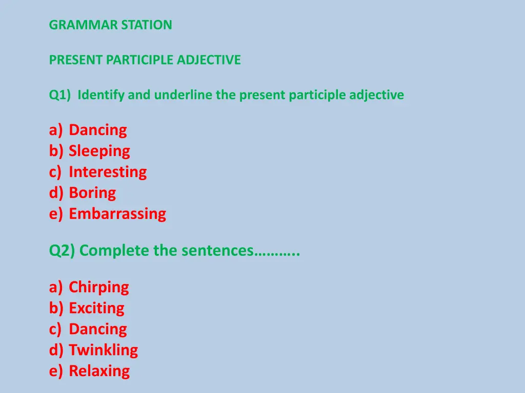 grammar station