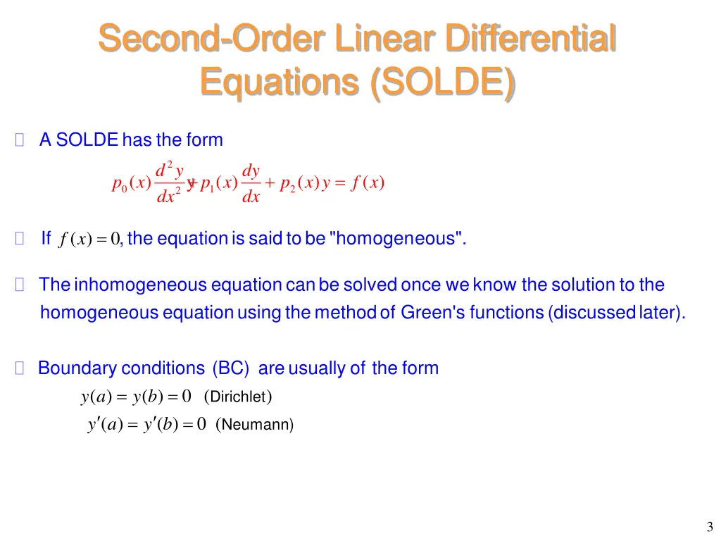second order linear differential equations solde