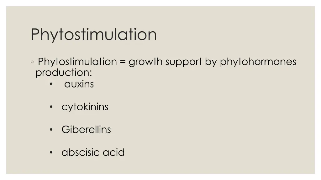phytostimulation