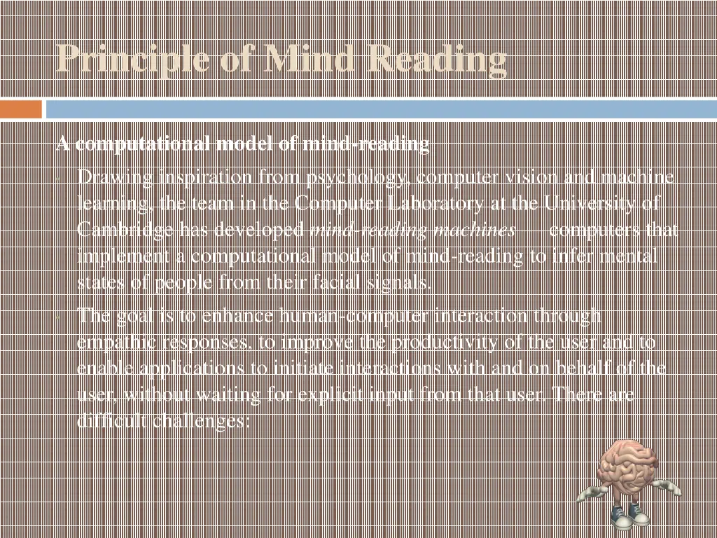 principle of mind reading