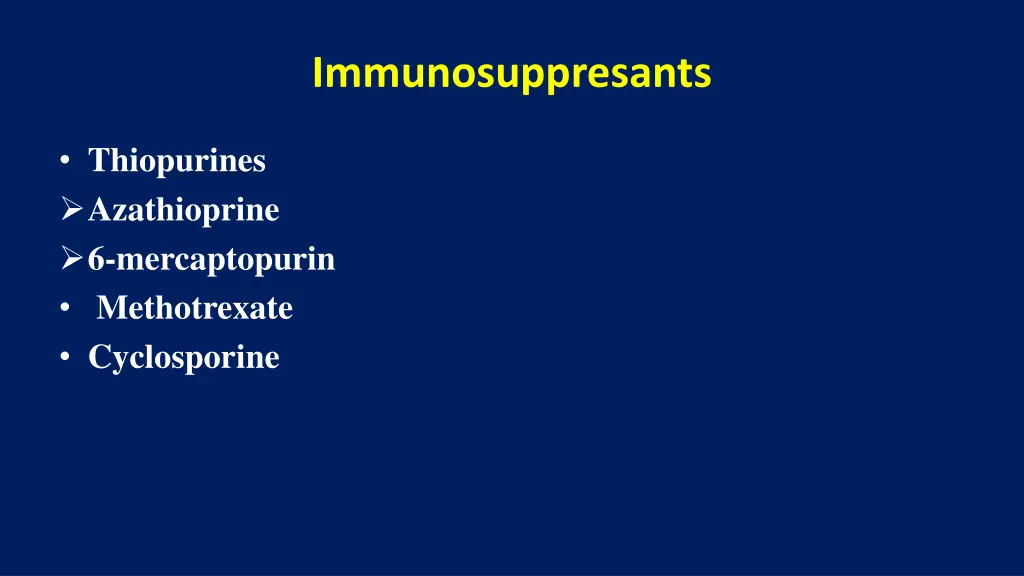 immunosuppresants