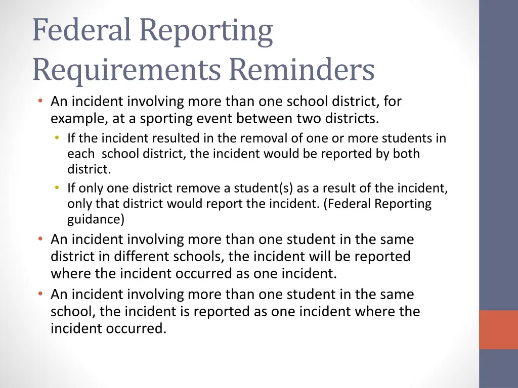 federal reporting requirements reminders 1