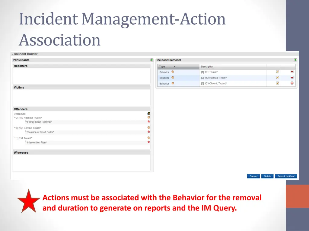 incident management action association
