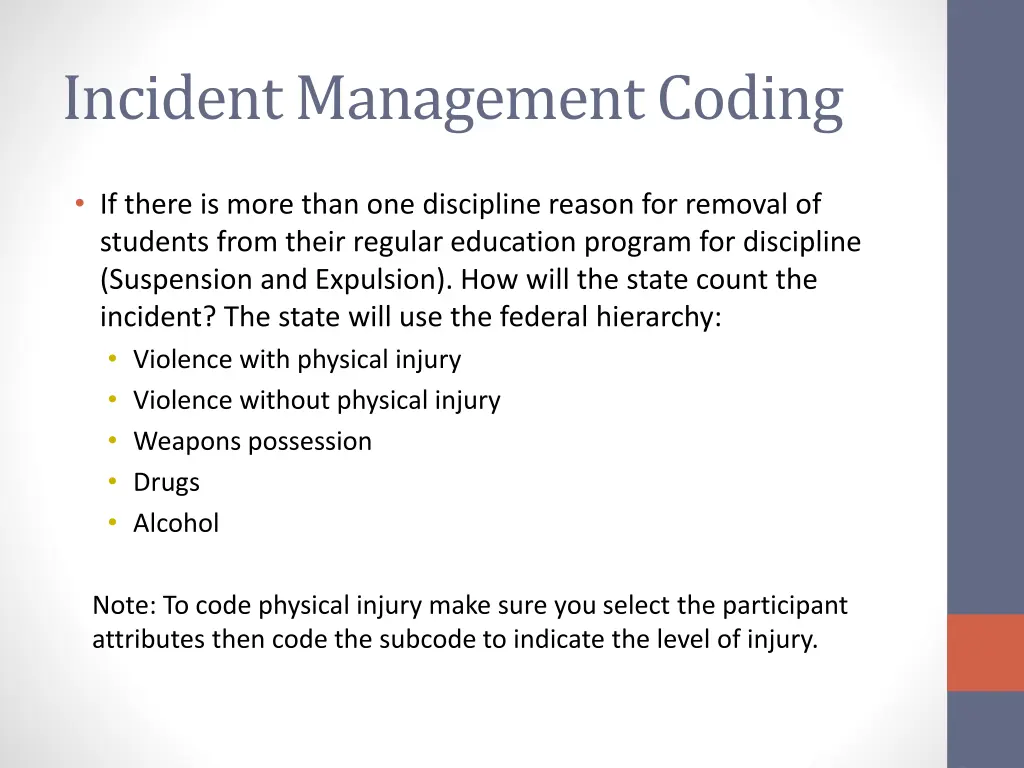incident management coding 5