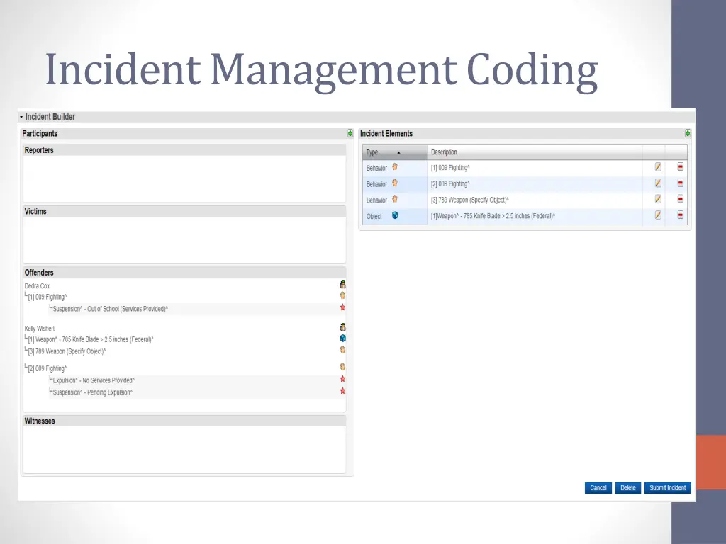 incident management coding