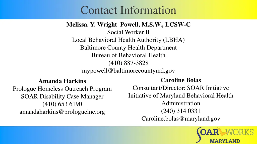 contact information