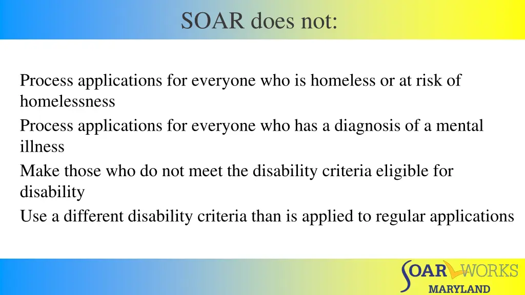 soar does not
