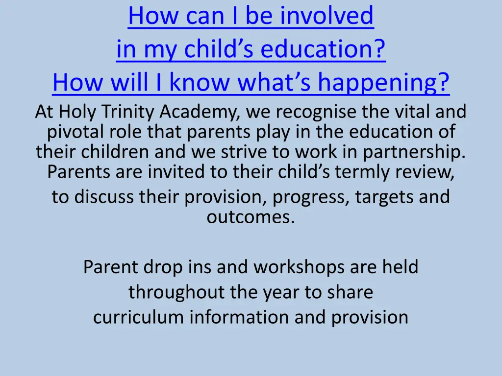 how can i be involved in my child s education