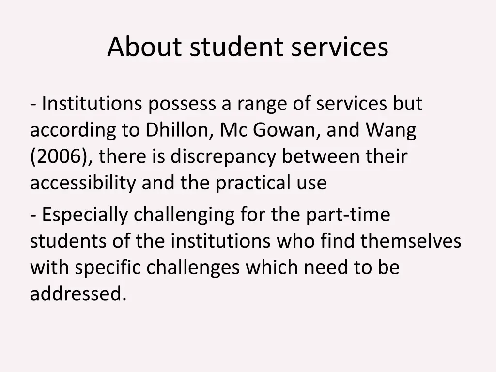 about student services