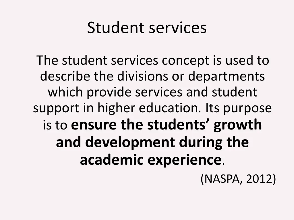 student services