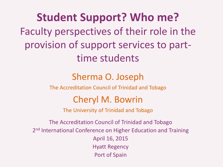 student support who me faculty perspectives