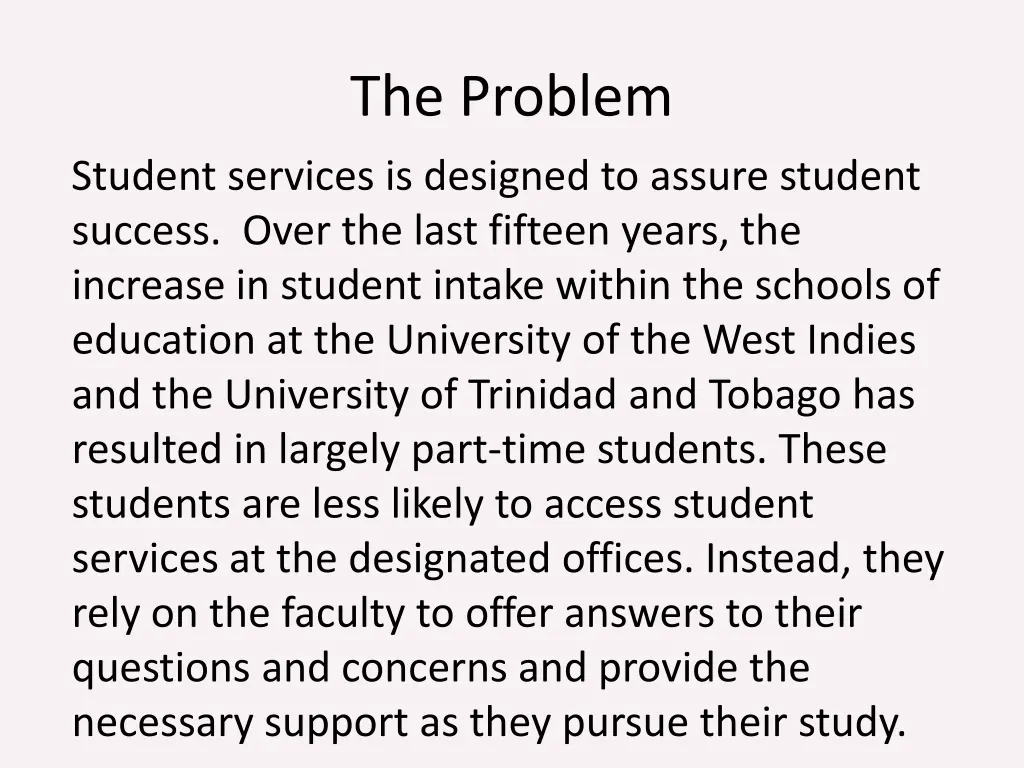 the problem