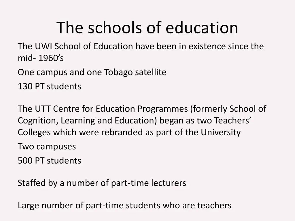 the schools of education the uwi school