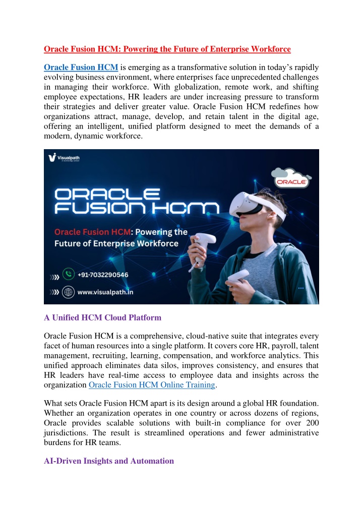 oracle fusion hcm powering the future